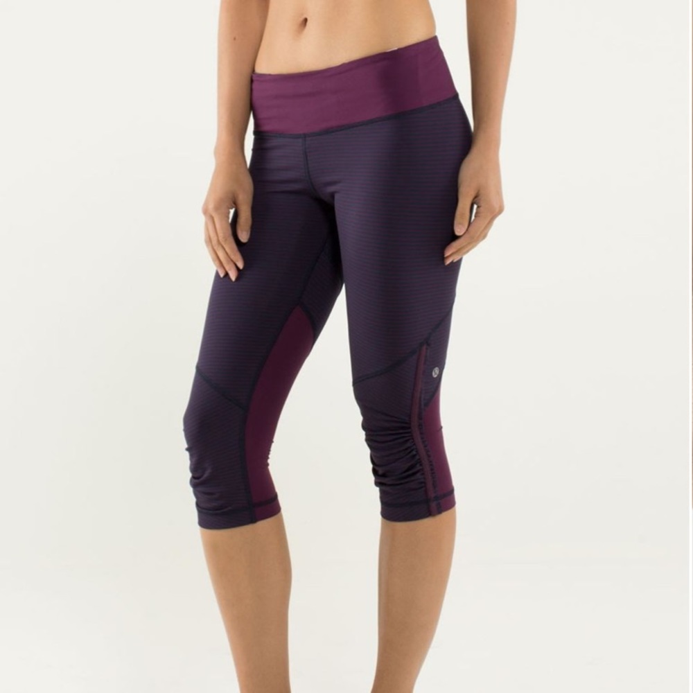 Lululemon Run For Your Life Crop Leggings Purple